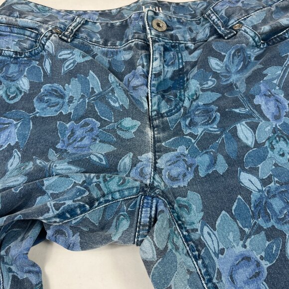 J.Jill Slim Fit Jeans Floral Botanical Denim Feminine Straight Leg Stretch 4P - Picture 5 of 15
